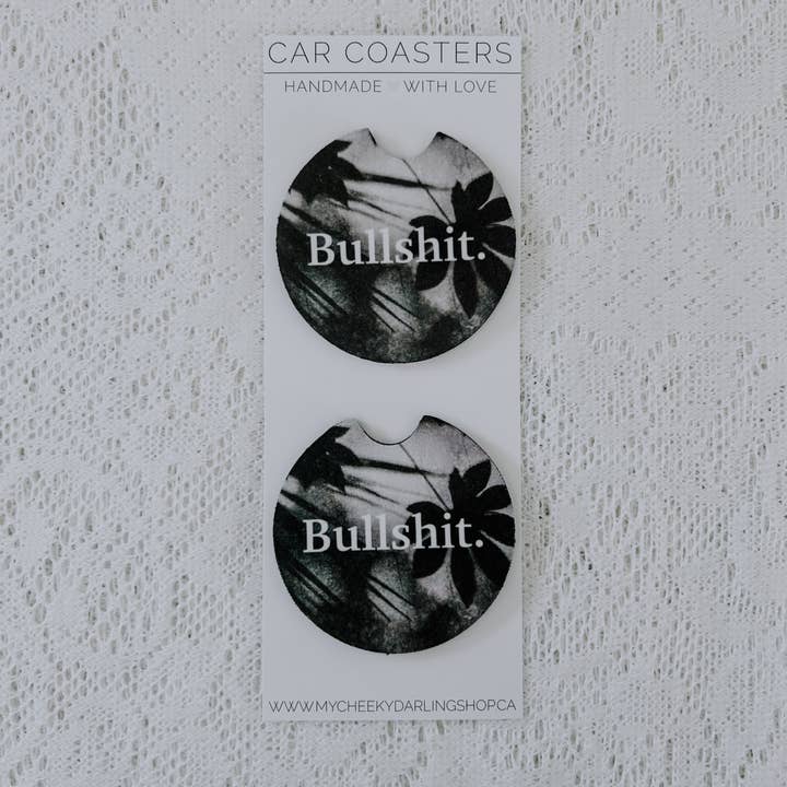 Bullshit Car Coasters for wholesale by My Cheeky Darling Shop
