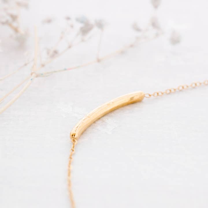gold Steel Bar Pendant Necklace for wholesale on Faire4