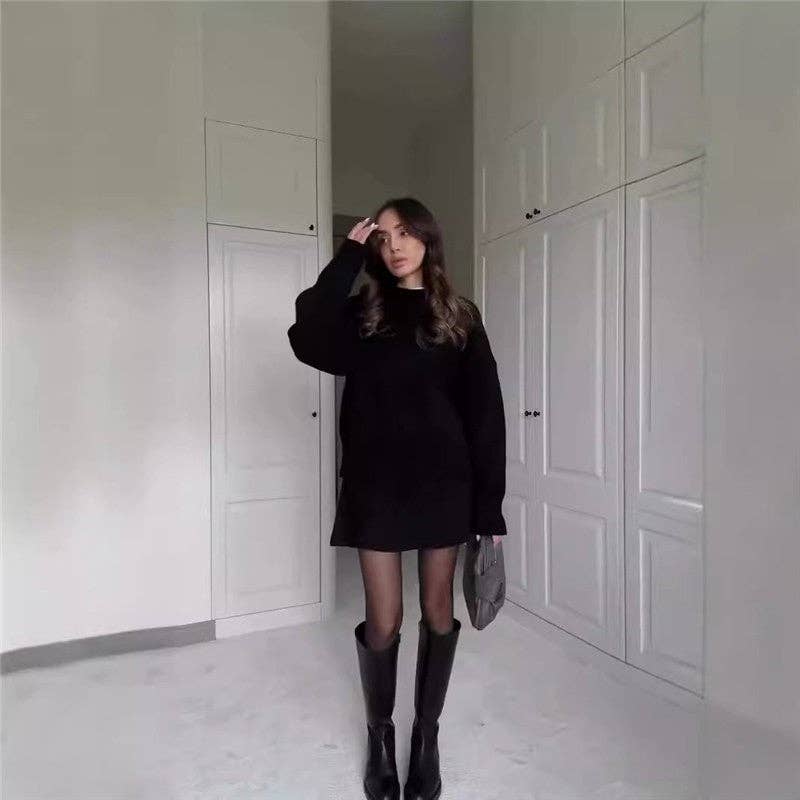 kycozy - Wholesale Top & Skirt Set - Women's - Solid Color Knit Sweater Skirt Set7