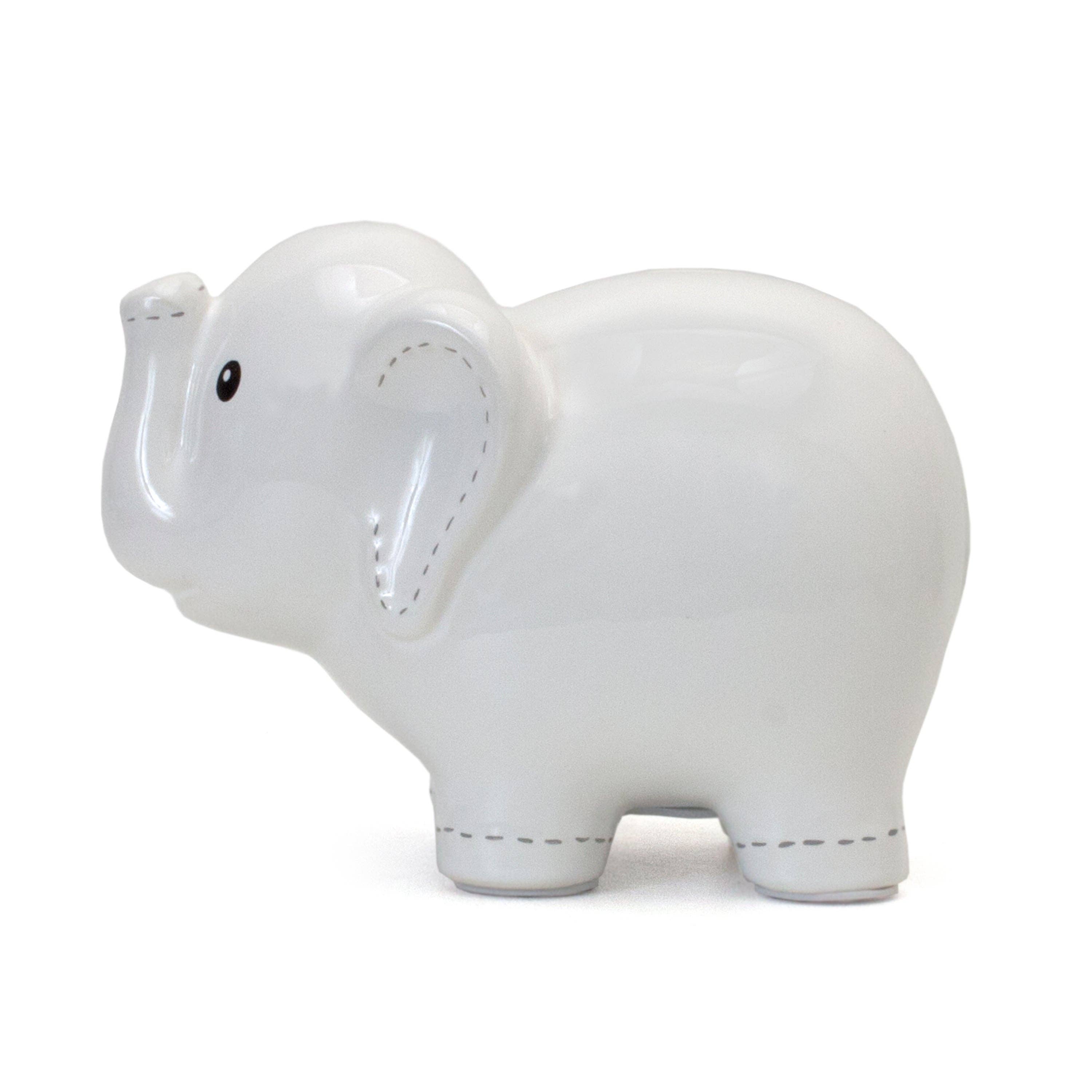 Child To Cherish® - Wholesale Money/Piggy Bank - Kids & Baby - Large White Stitched Elephant Bank4