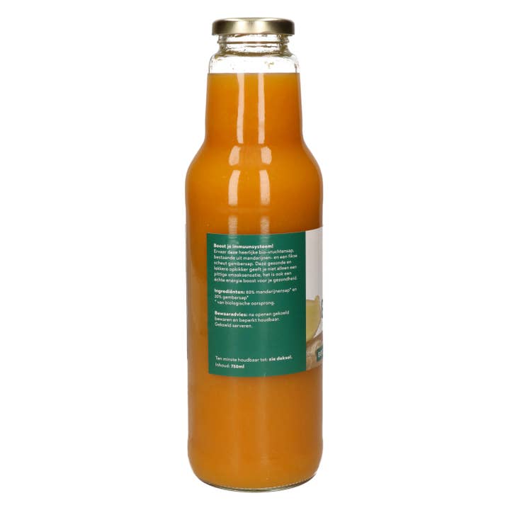 Go Now - Venta al por mayor Zumos/tónicos saludables - Mandarina-Jengibre 750ml | Chupito de Jengibre | Jugo de Jengibre | Jengibre