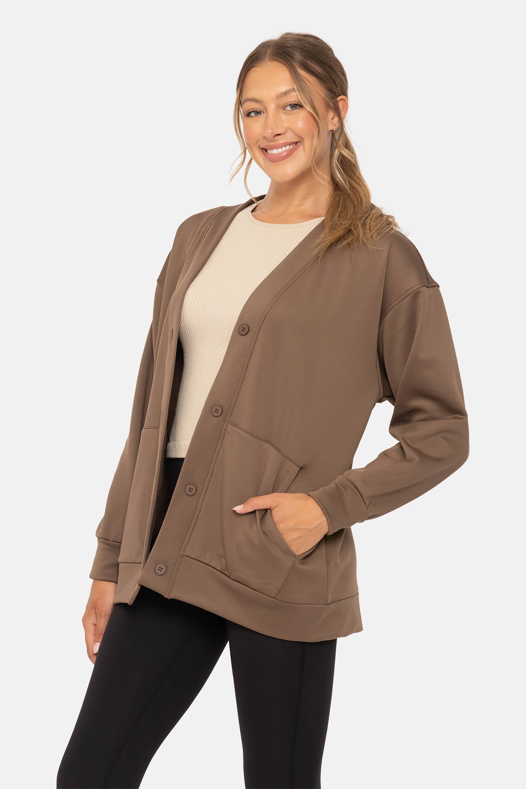 Mono B – wholesale Cardigan – Women’s – Elevated Button Down Cardigan7