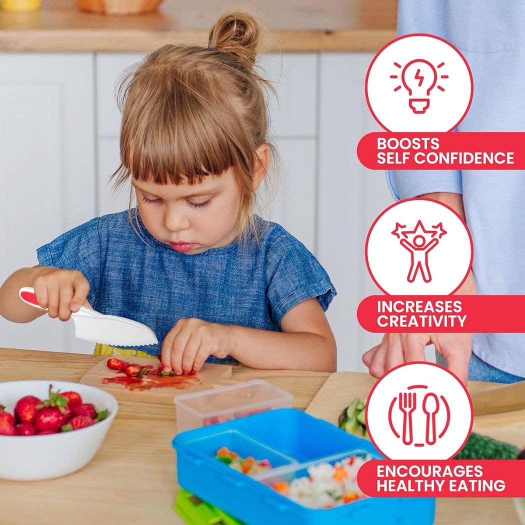 Zulay Kitchen - Wholesale Knife Set - Safety Knife Set for Kids - 3 Piece8