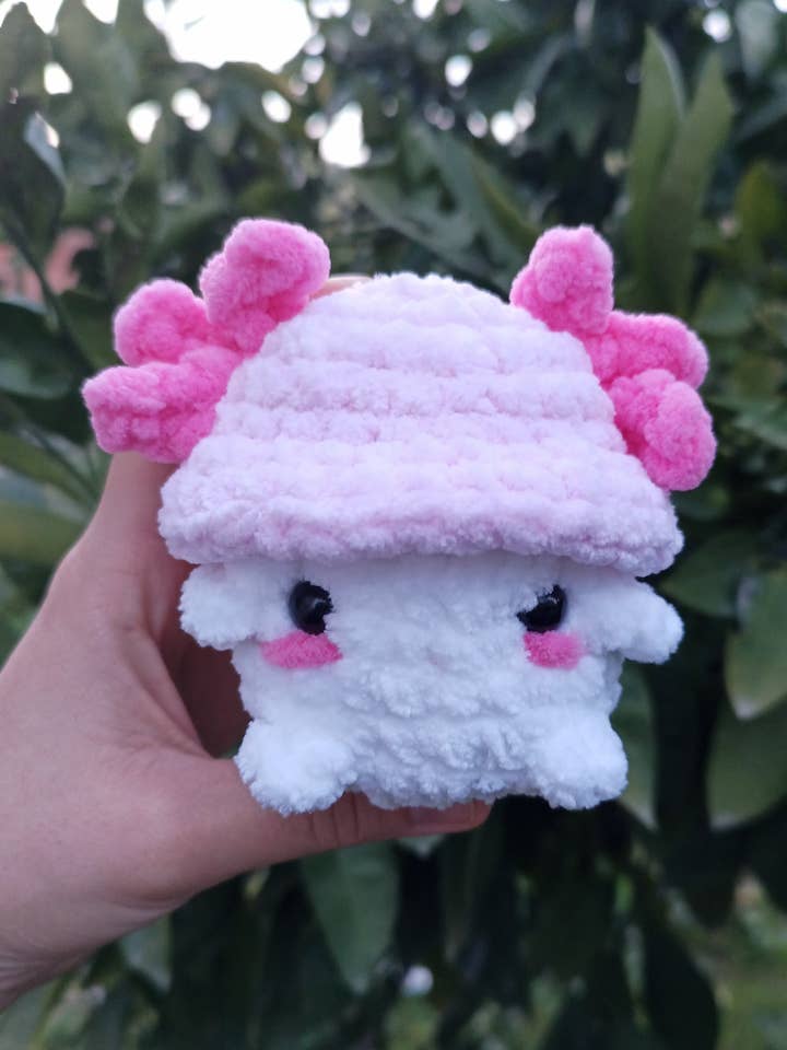 Handmade Axolotl Mushroom Plush – Soft & Unique for wholesale by KLABELGIFT