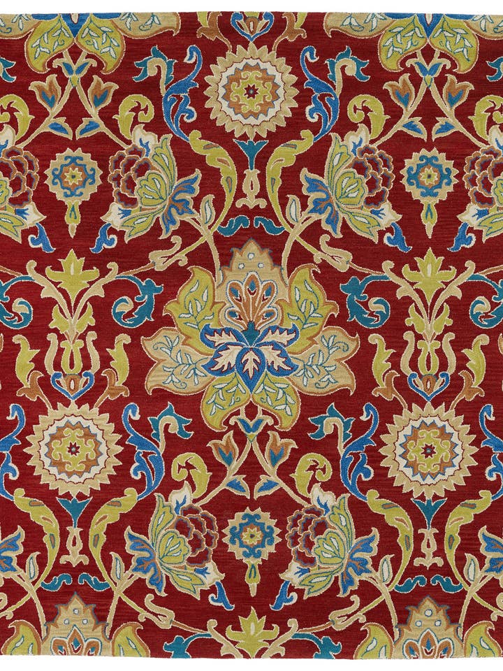 Taj Collection Roter 5'9" x 5'9" Teppich mit runder Fläche für den Großhandel von contempo fashion