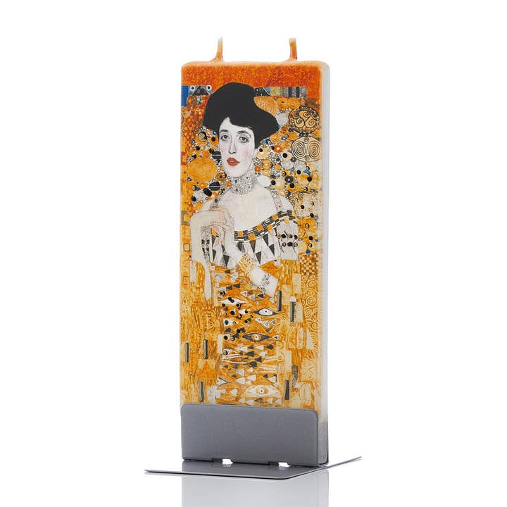 Bougie plate faite à la main - Klimt Adele pour la vente par Flatyz Candles