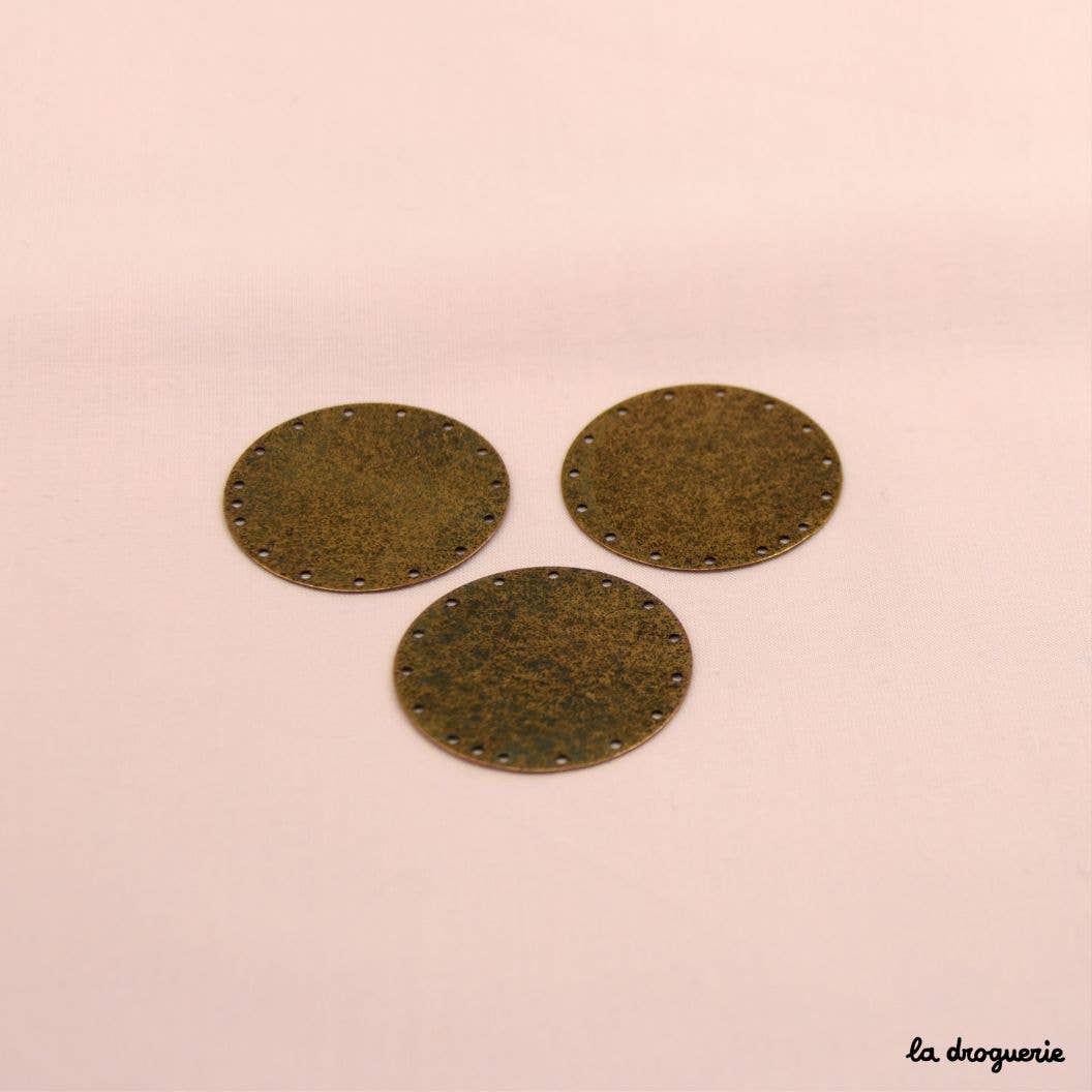 LA DROGUERIE – wholesale Beads – Round frosted sequin bead with drilled hole 35 mm4