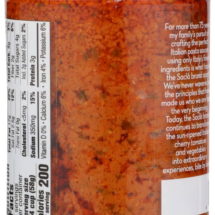 Everyday Supply Co - Wholesale Pesto - SACLA SAUCE PESTO RED - Case of 61