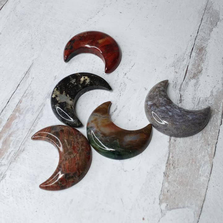 Keystone Crystals - Wholesale Spiritual Stone/Crystal - Crescent Moon Crystal Carvings – Assorted Gemstones & Styles10