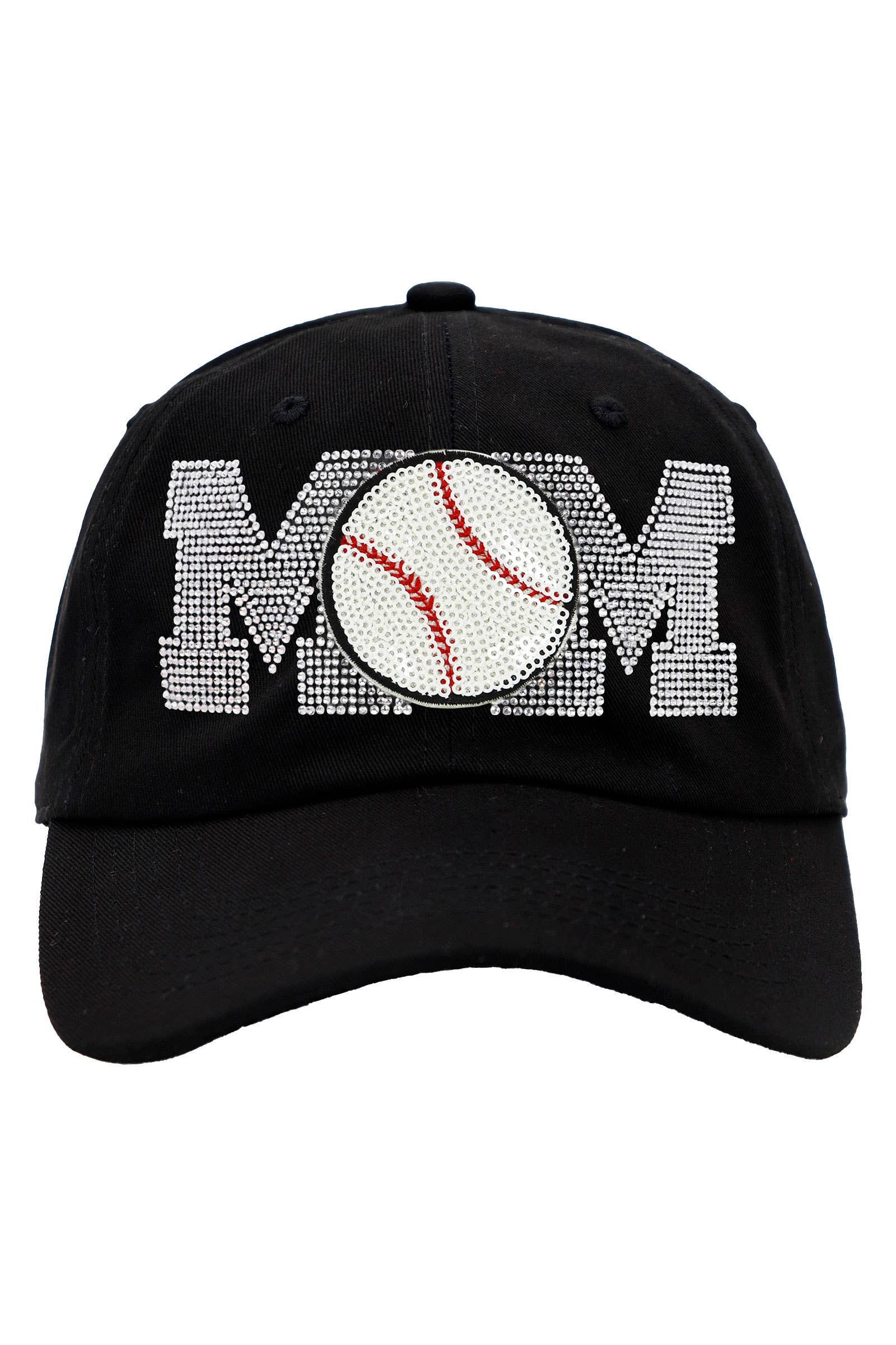 Cap Zone - Wholesale Baseball Cap - Women's - Baseball Mom Bling Rhinestone Cotton Polo Cap0