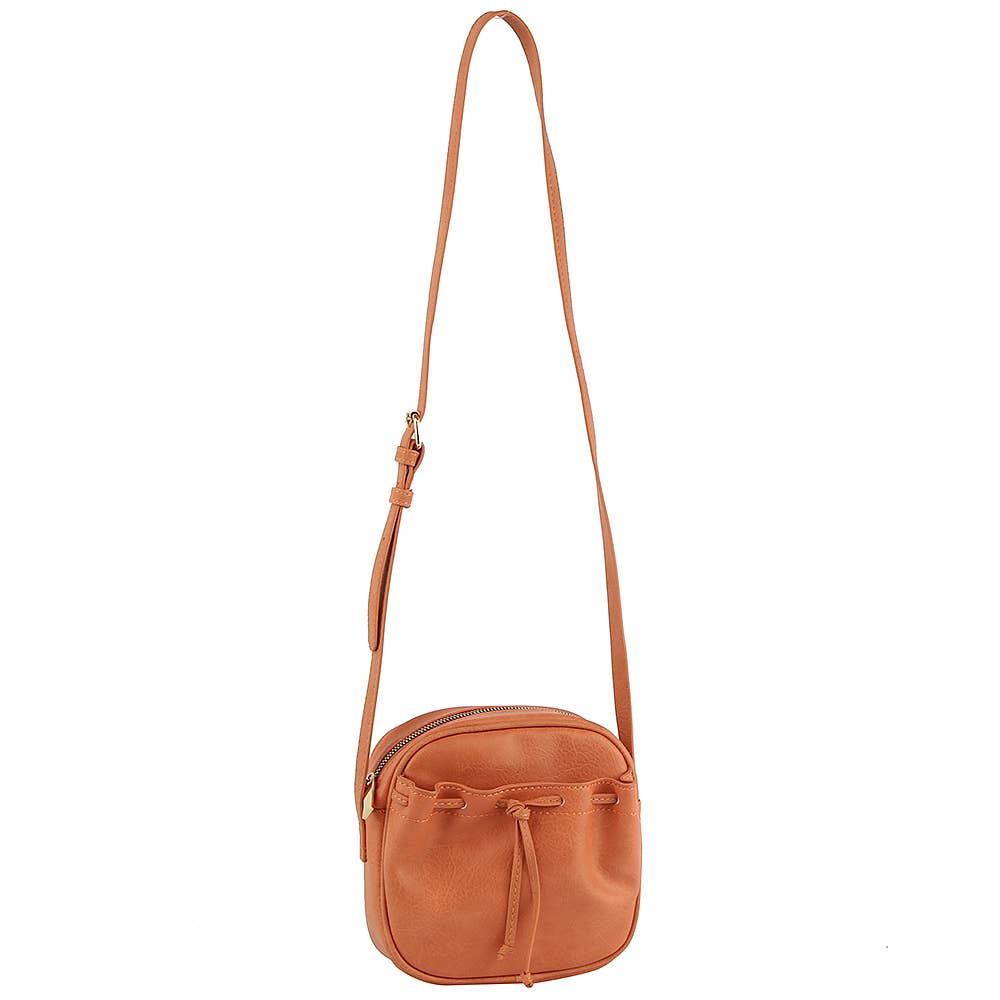 JOIA ACCESSORIES - Wholesale Crossbody Bag - Women's - SMOOTH DRAWSTRING DESIGN ZIPPER CROSSBODY BAG, GL 00620