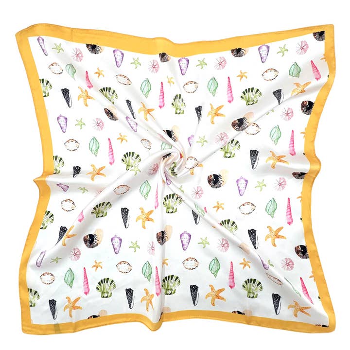 Beach Day Print Square Scarf for wholesale by Paperdoll