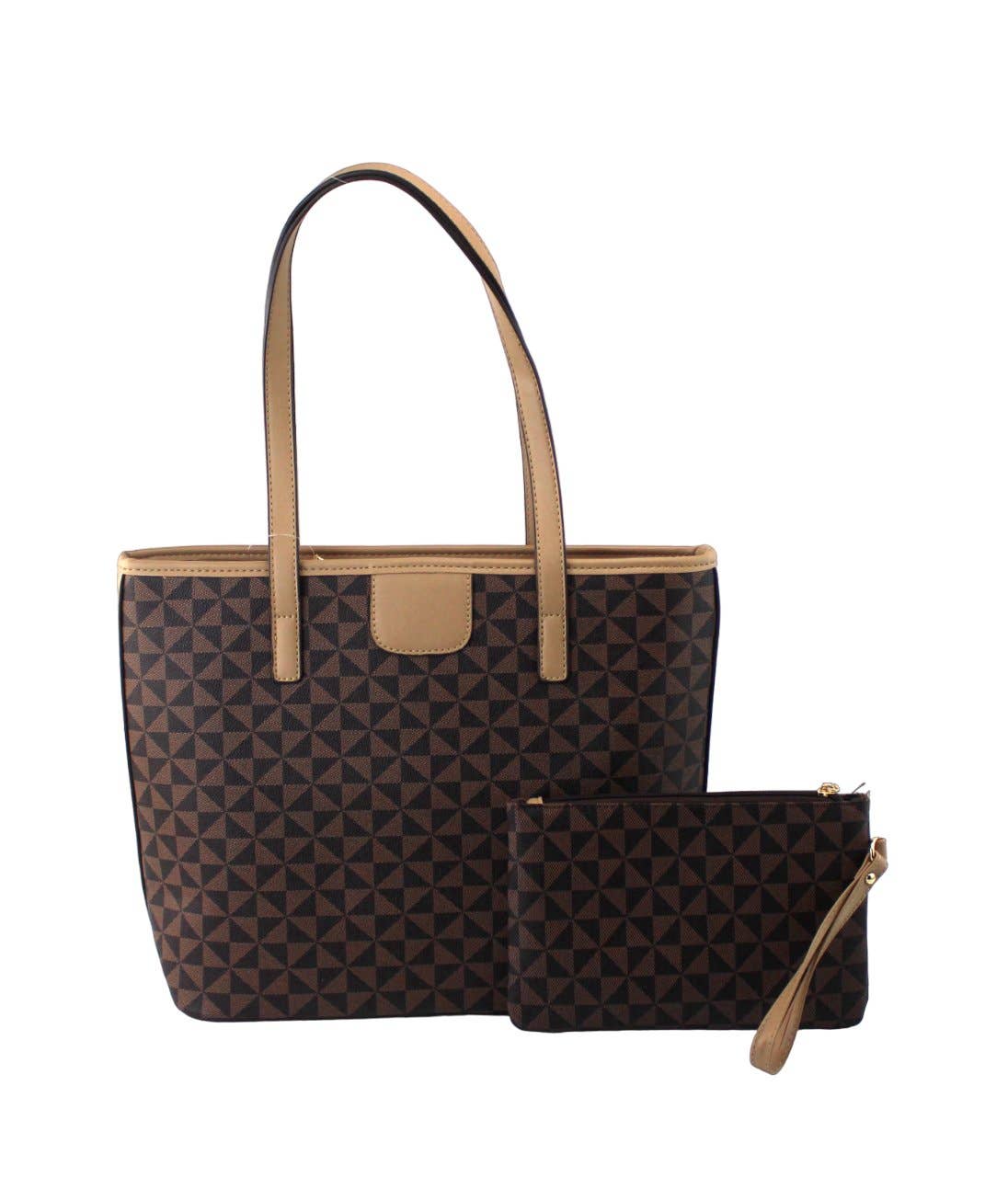 AR New York - Vendita all'ingrosso Borsa tote - Donna - 7873 - Borsa a tracolla alla moda con motivo geomatrico3