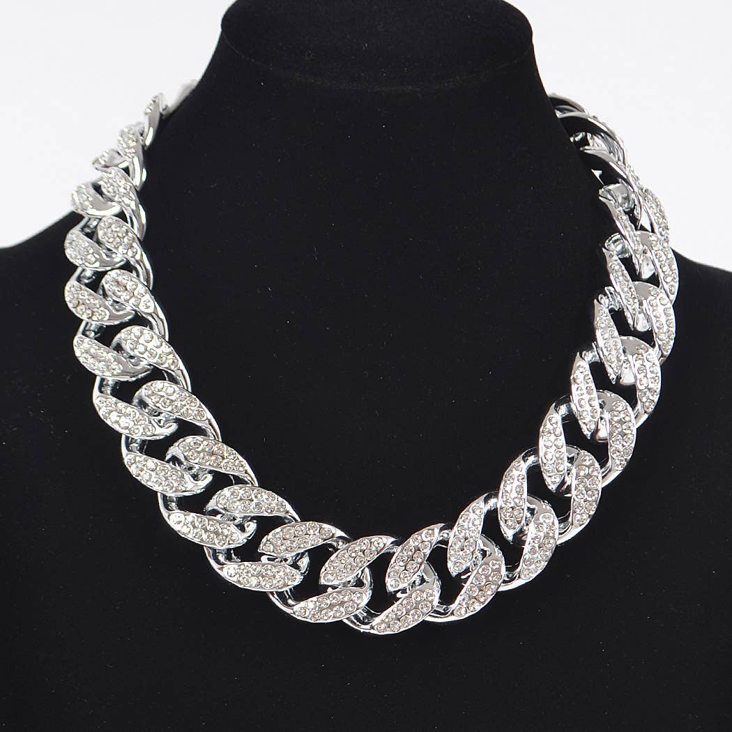3AM BY H&D ACCESSORIES - Wholesale Link & Chain Necklace - Oversized Stone Chain Necklace4