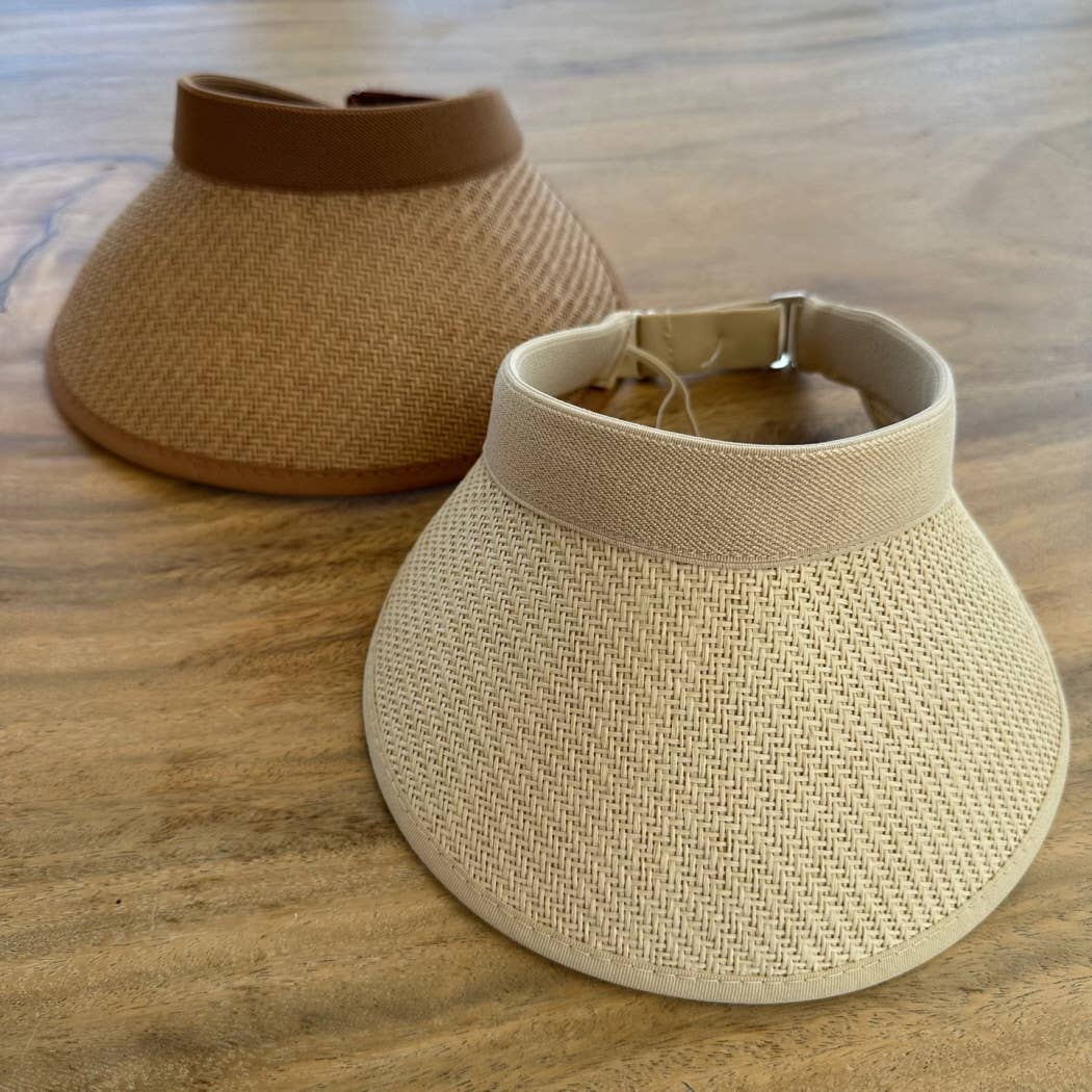 Bella Betty - Vente Visière – femme - Chapeau pare-soleil en paille structuré avec bande ajustable extensible13