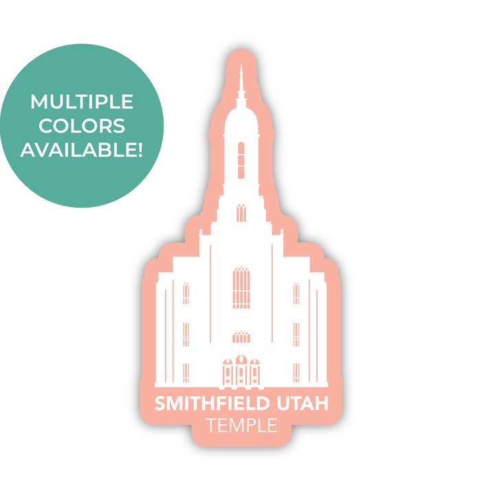 Smithfield Utah Temple klistermærke for engroshandel hos JasmineTreeDesign