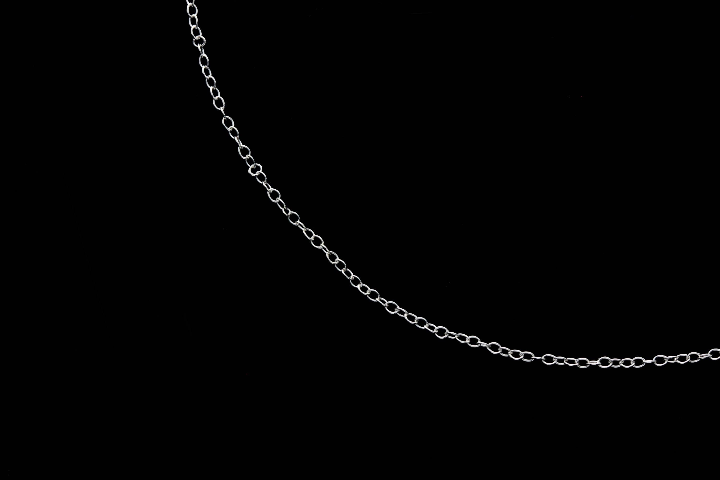 SilverAmber Jewellery - Vente Collier maille et chaîne - Chaîne fine délicate câble en argent sterling 925 fabriquée en Italie - GCH0083