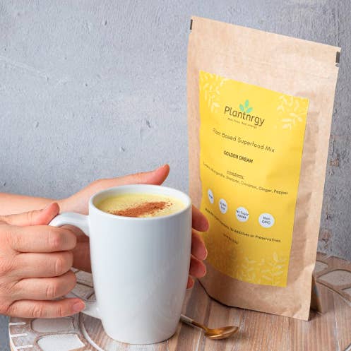 PLANTNRGY - Wholesale Protein/superfood powder - Golden Dream - Plant-Based Superfood Mix - 227 gm2