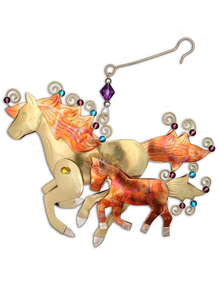 Ornamento Mare & Foal por atacado de Pilgrim Imports