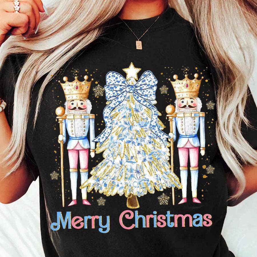 NVC Ecommerce LLC - Wholesale T-Shirt (Graphic) - Women's - Gold Christmas Tree Shirt, Xmas Nutcrackers Sweater2