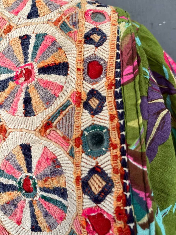 Bhawana Handicrafts - Wholesale Dress - Women's - Indian Bird Print Banjara Yoke Tunic Dress Long Cotton Gowns2