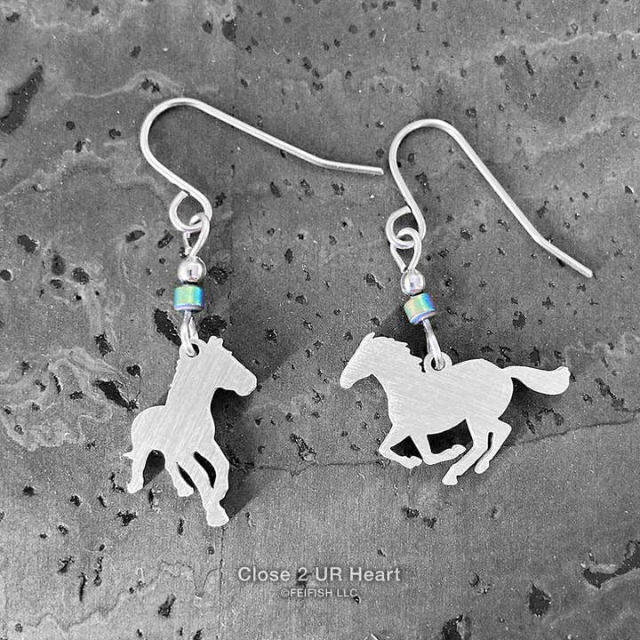 Close 2 UR Heart - Wholesale Dangle Earrings - Horses Earrings