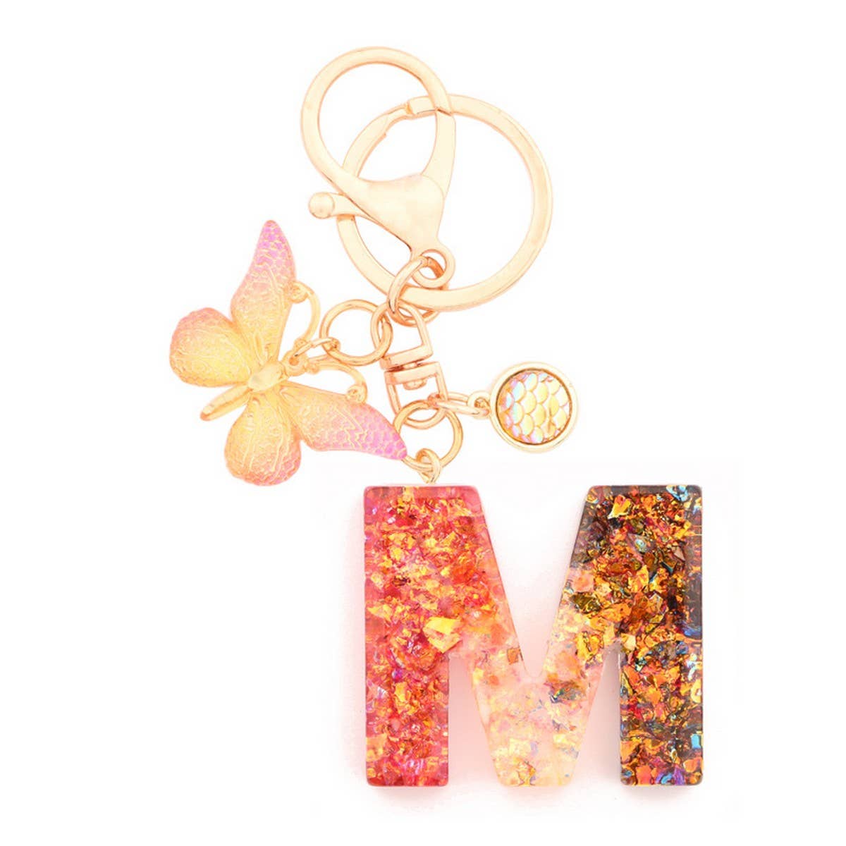 ACCITY - Wholesale Keychain - Women's - Creative Crystal Letter Keychain with Resin Sequins_CWAB502112