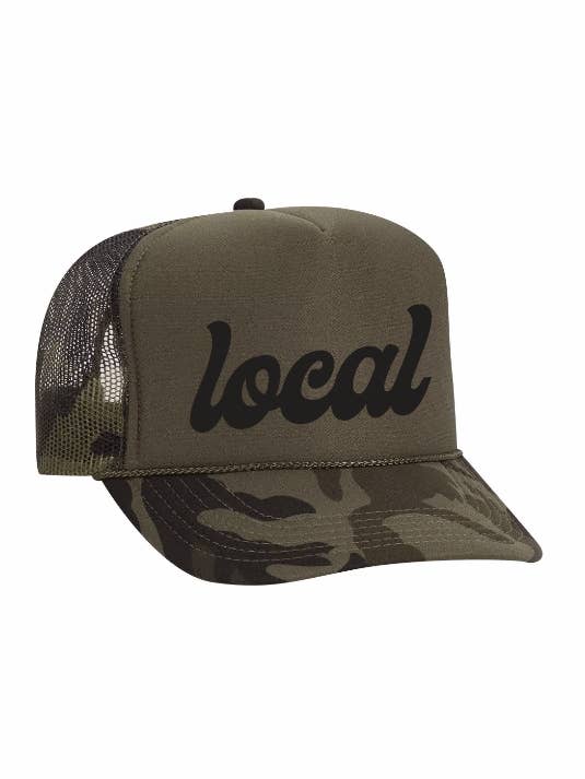 Foam Trucker Hat / Olive Camo / Local for wholesale by Salt & Sand