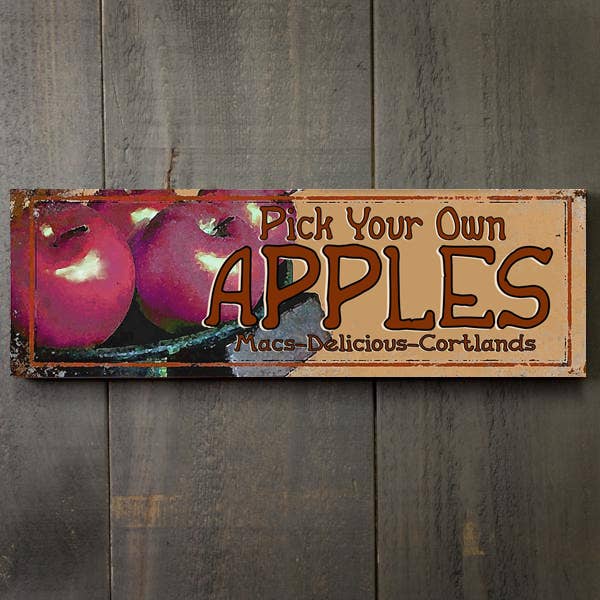 S75- Sinal de Apple com texto vermelho por atacado de Paint The Town