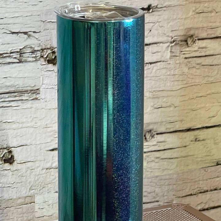 Calm Your F*ckin Tits | Teal | 20oz Straight Tumbler for wholesale by Krystal Hayden