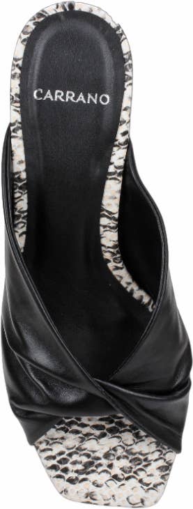 Carrano - Vendita all'ingrosso Scarpe con tacco basso - Donna - Carrano Sage - Sandalo aperto in pelle con tacco coperto13