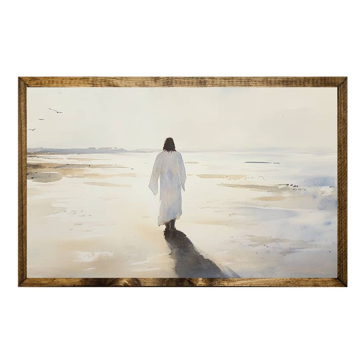 TIMBERLAND QUADRO JESUS CAMINHANDO À BEIRA-MAR–CRISTÃO PACÍFICO por atacado de Jarmz Designs