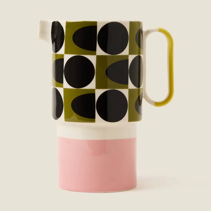 Pichet vase Spot Square Oval 1,5L rose – ORLA KIELY pour la vente par Orla Kiely