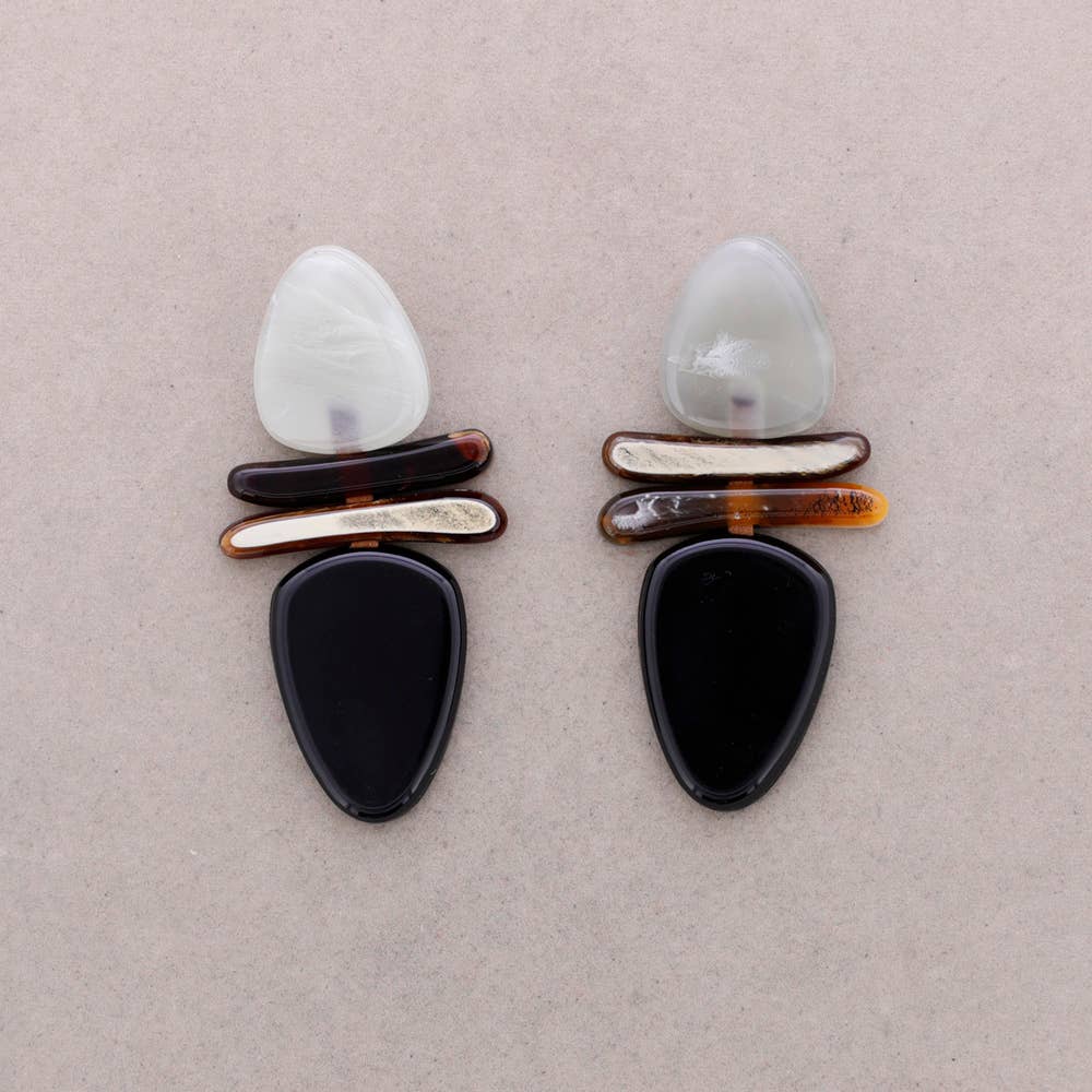 Sonata - Vente Boucles d'oreilles pendantes - Boucles d'oreilles Forme Géométrique Résine Brillante(A)0