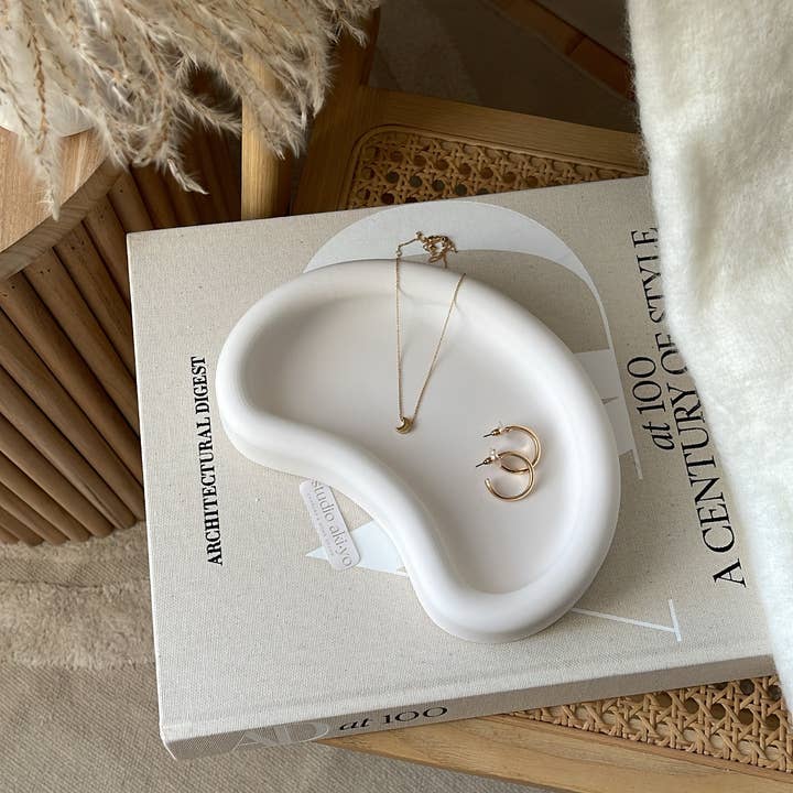 Moon Trinket Tray | Catch-All Jewelry Tray | Table Top Decor for wholesale by Studio Akiyo