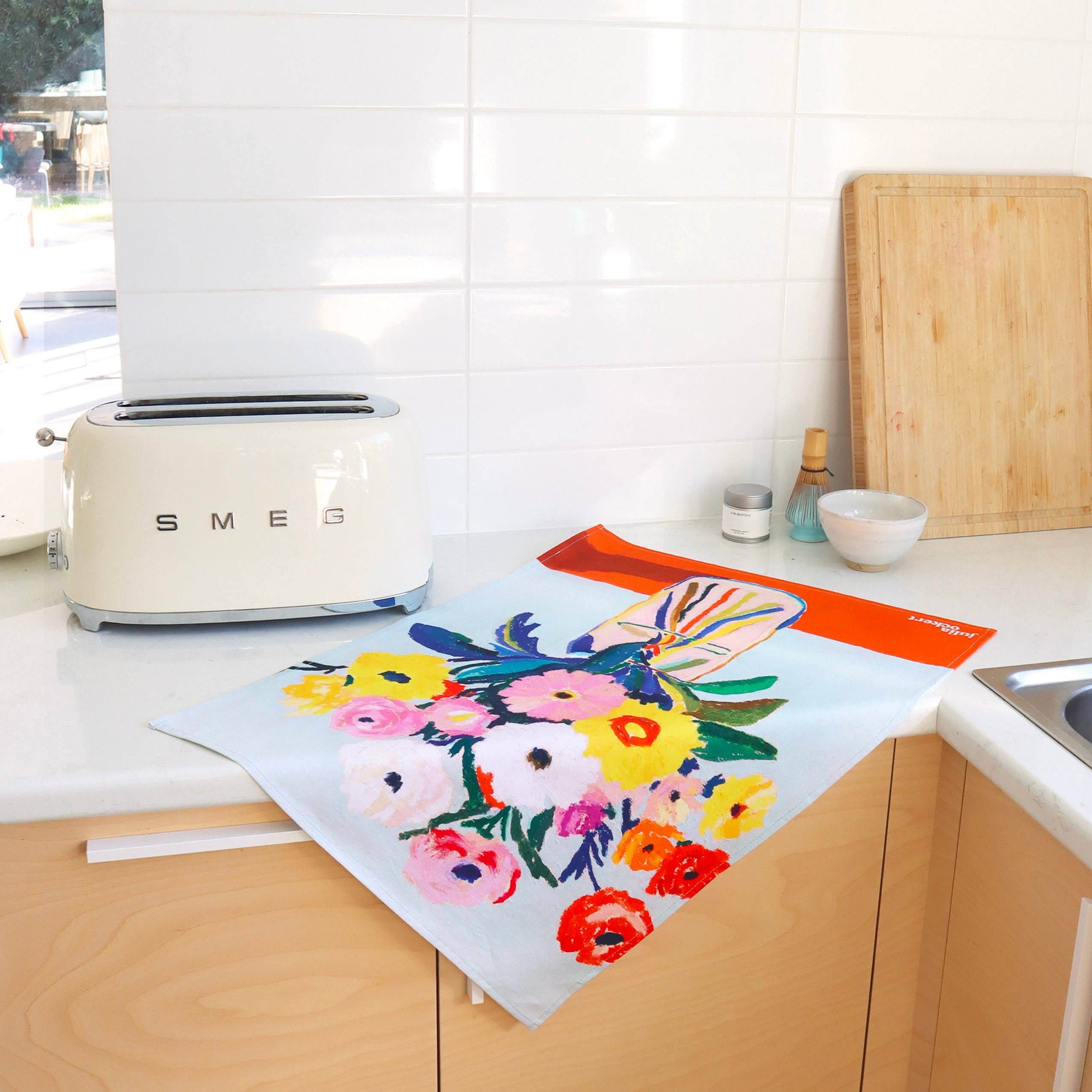 Julia Ockert - Vendita all'ingrosso Strofinacci - Asciugamano da Cucina con Bouquet di Fiori - Decorazione Dopaminica - Decorazione Regalo1