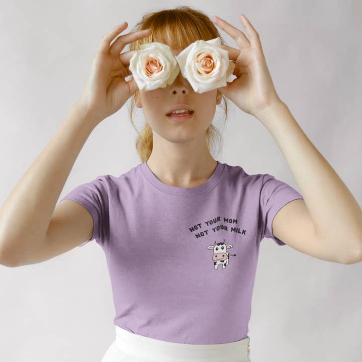 Camiseta de algodón orgánico Not Your Mom Not Your Milk para venta al por mayor de Oat Milk Club