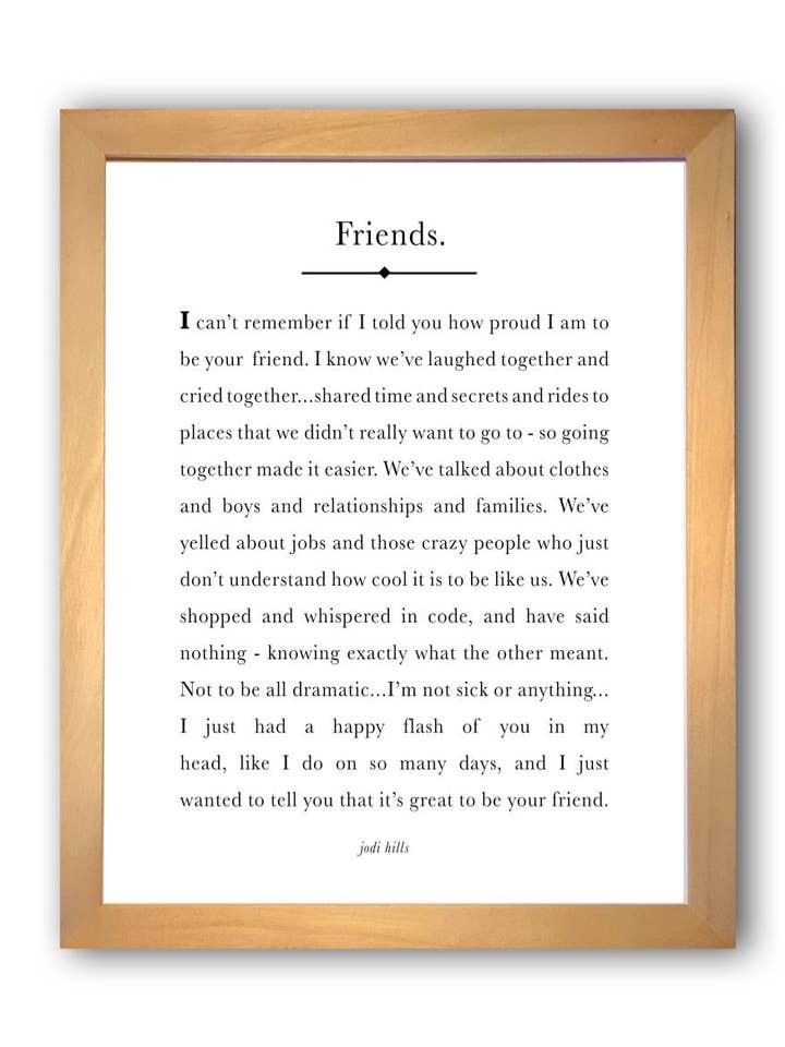 amigos ⎮ Impressão de Arte de Palavras por atacado de Studio J by Jodi Hills