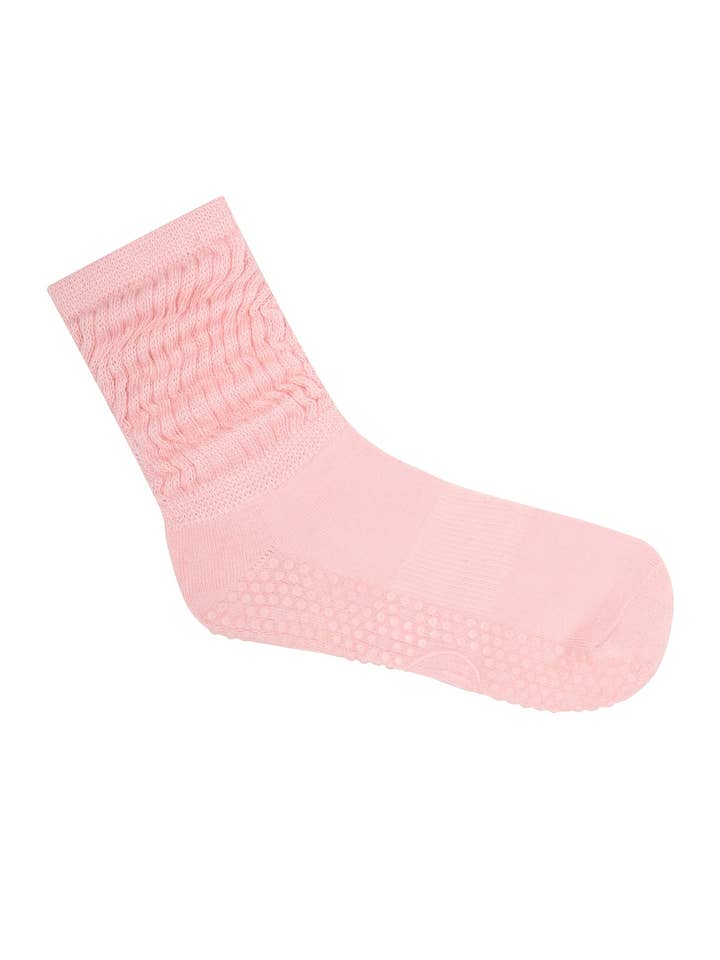 MoveActive - Wholesale Socks - Women's - Scrunch Non Slip Grip Socks - Pink