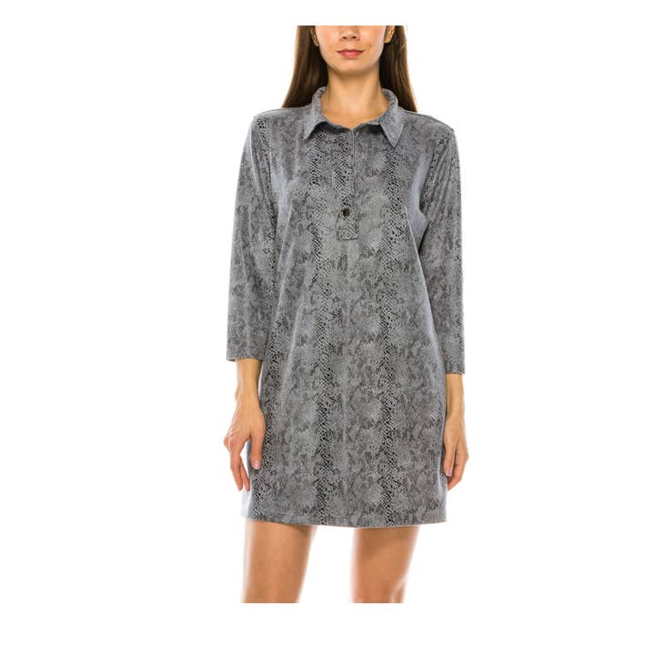 W.A.Y. --Wonderful And Young – wholesale Klänning - Dam – W.A.Y. Henley krage MOCKA KLÄNNING