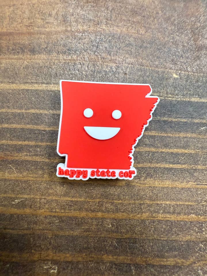 Charms de crocodilo sorridente em forma de Arkansas do Happy State Co por atacado de Happy State Co