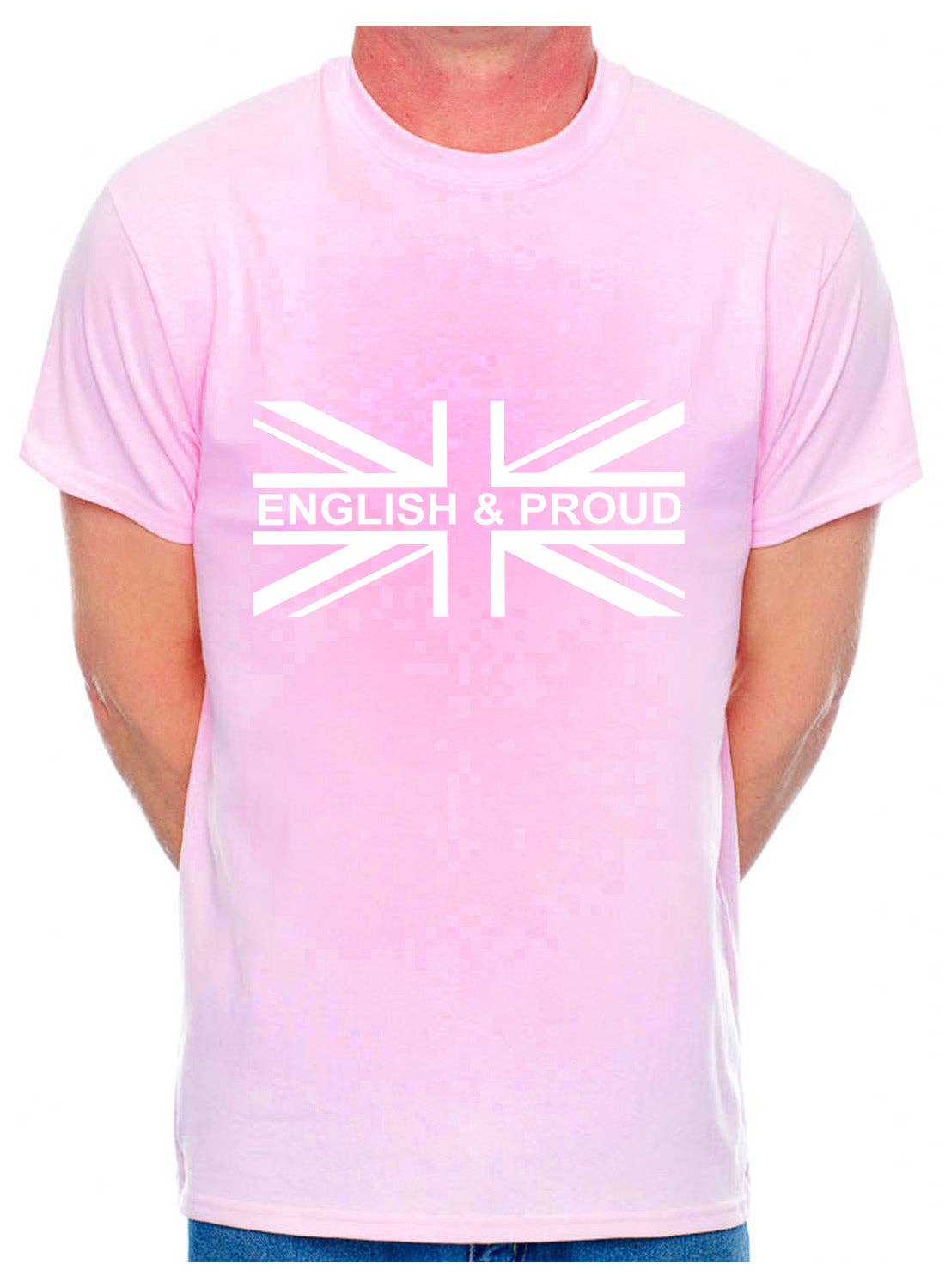 Print4U - Vendita all'ingrosso Maglietta serigrafata - Uomo - T-shirt da uomo personalizzata Union Jack English & Proud Country of Your Choosing5