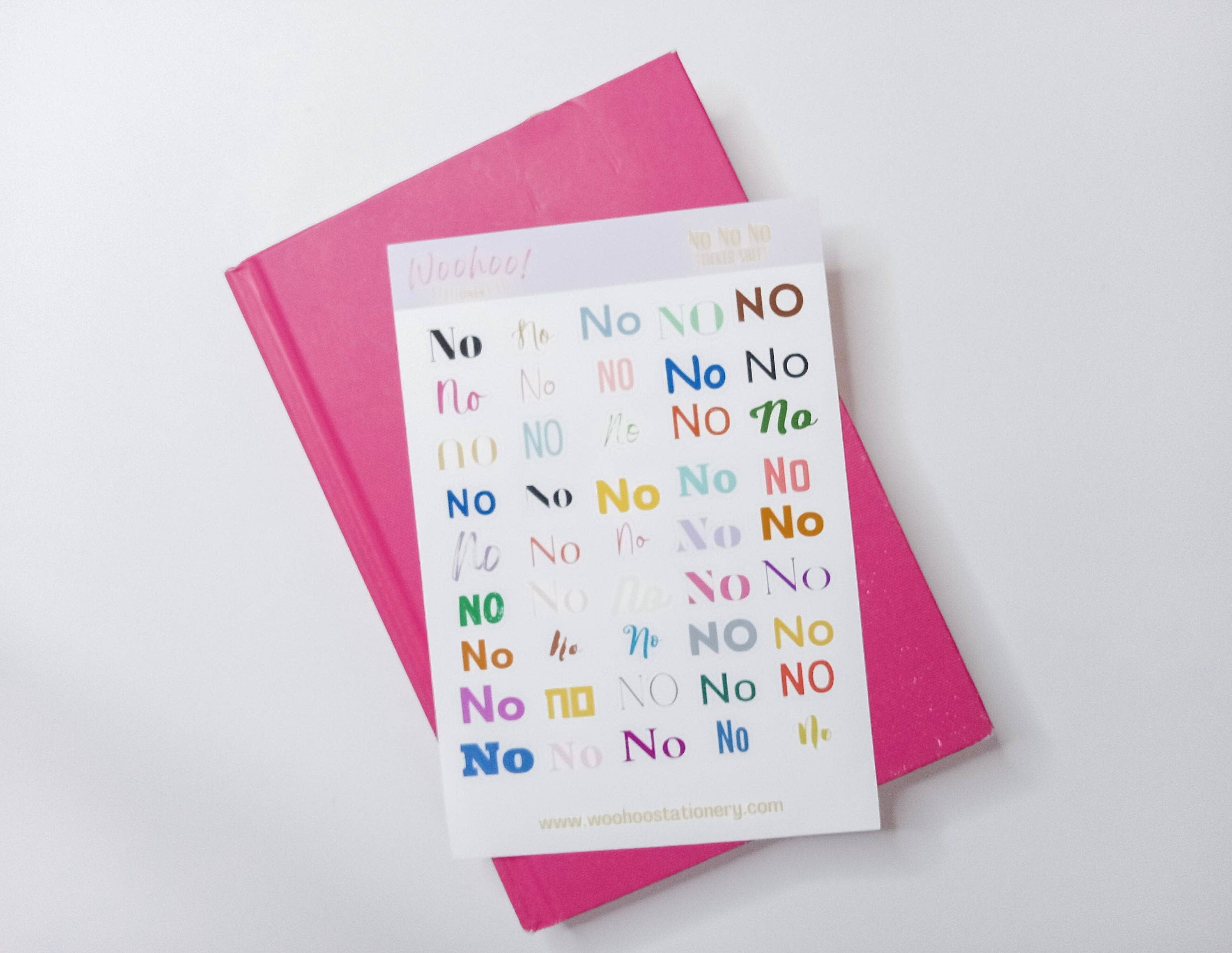 Woohoo! Stationery - Wholesale Sticker - Just Say 'NO' Sticker Sheet2