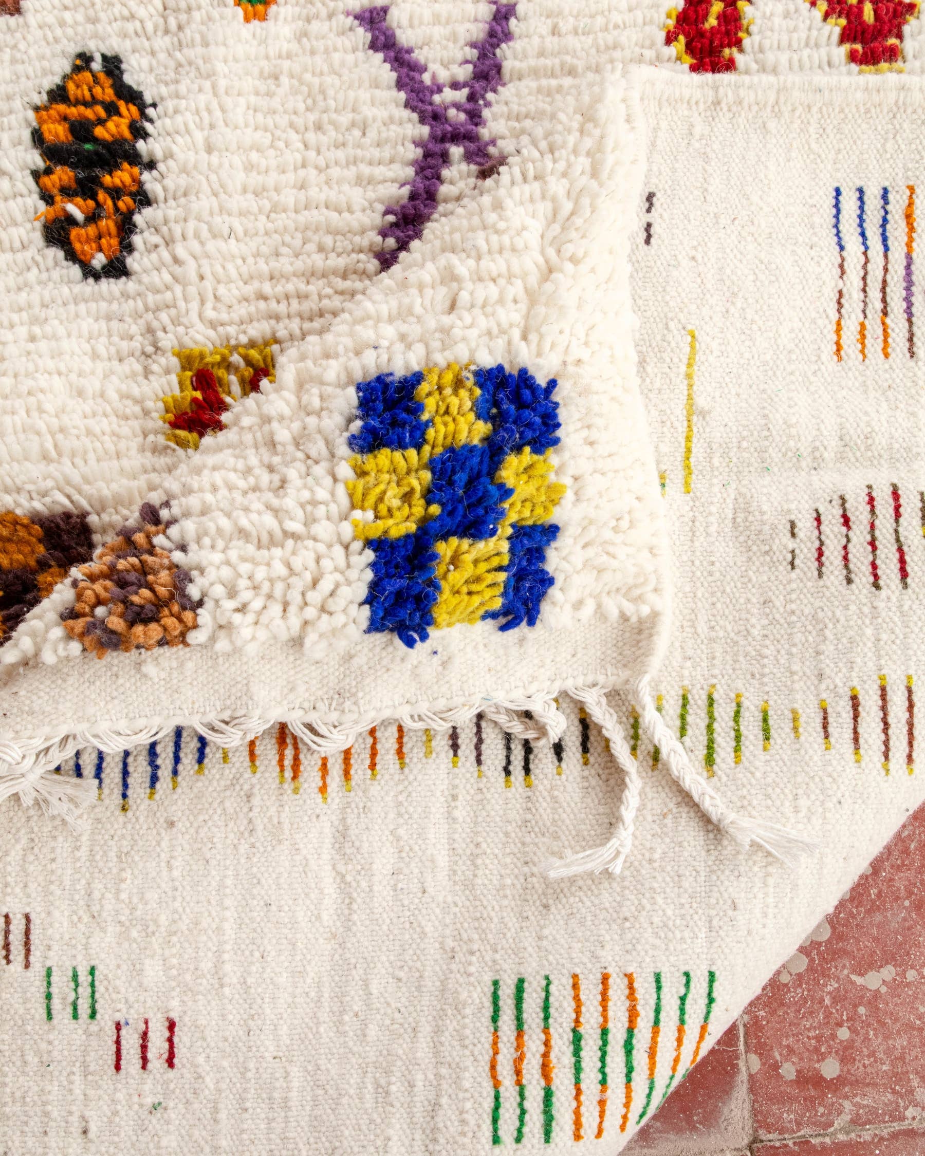 Maison Berber - Wholesale Area Rug - Handwoven Boujaad Wool Rug – Multicolour Symbols – Rug 156