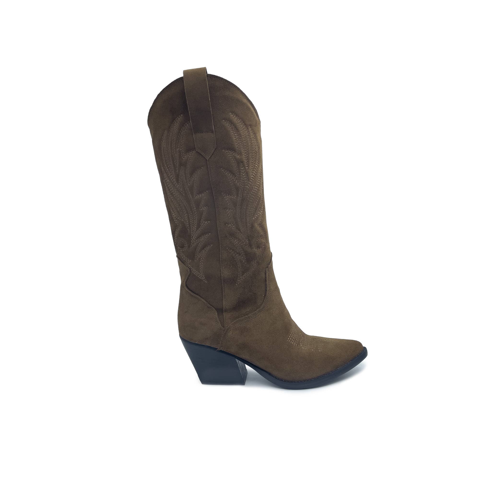 WALKING NOW SRL - Vendita all'ingrosso Stivali da cowboy - Donna - Tex Stivali Texani donna in camoscio con ricami 1