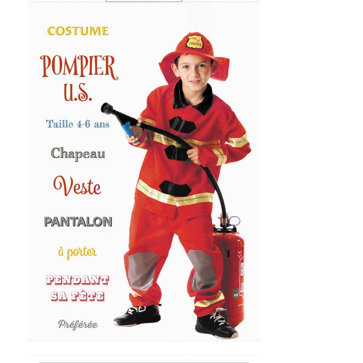 Brandweerkostuum VS voor kinderen 4-6 jaar voor wholesale door Party Pro