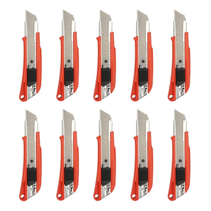 Jetech Auto Lock Cutter Knife, 22mm, 10 Pack for wholesale by Sixale