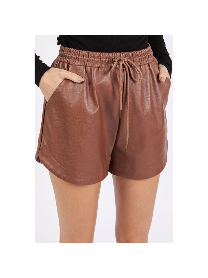 mittoshop - Wholesale Shorts - Women's - H70482-LEATHER SHORTS13