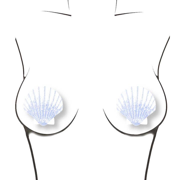 Niptees - Wholesale Nipple Pasties - Women's - Beach-Themed Seashell Nipple Cover Pasties7