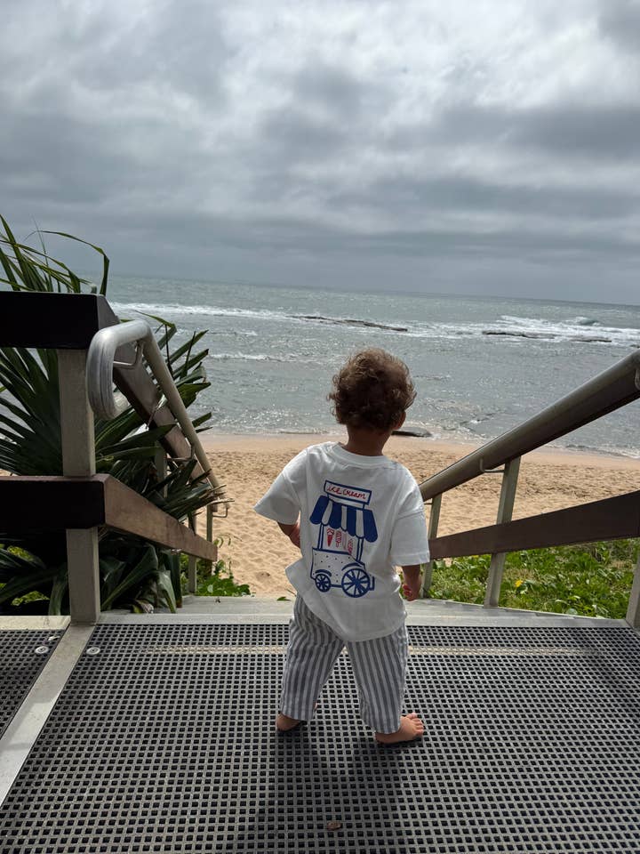 White Ice Cream Shop Tee for wholesale on Faire0